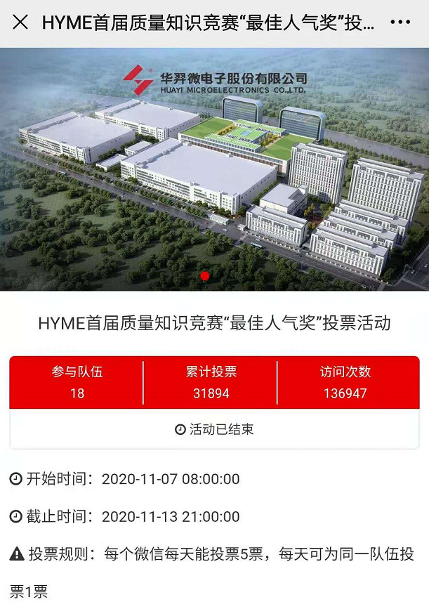 太阳成微电举办首届质量知识竞赛